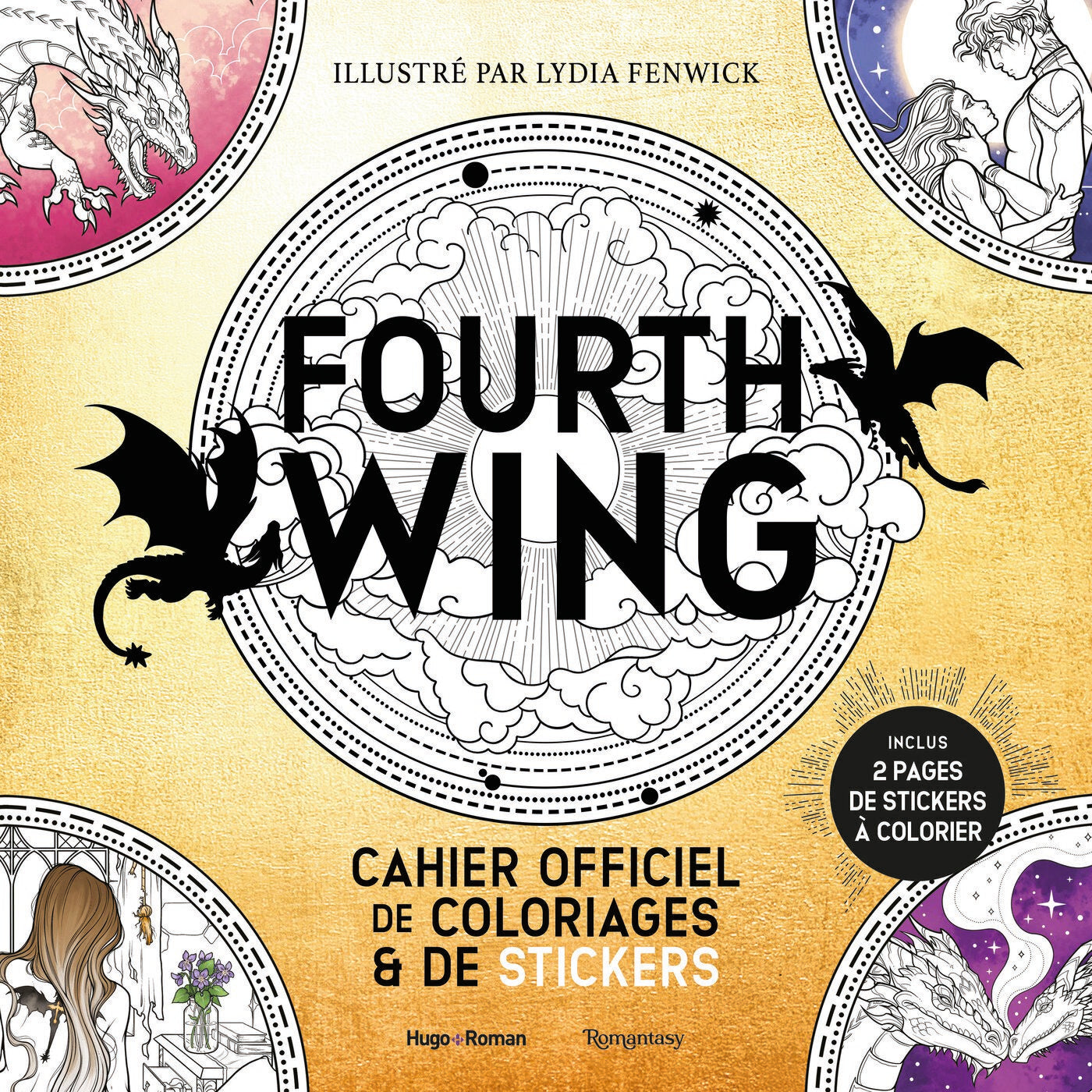 FOURTH WING : LE LIVRE OFFICIEL DE COLORIAGE ET DE STICKERS (grand format)